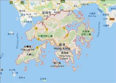 香港西南方向地區